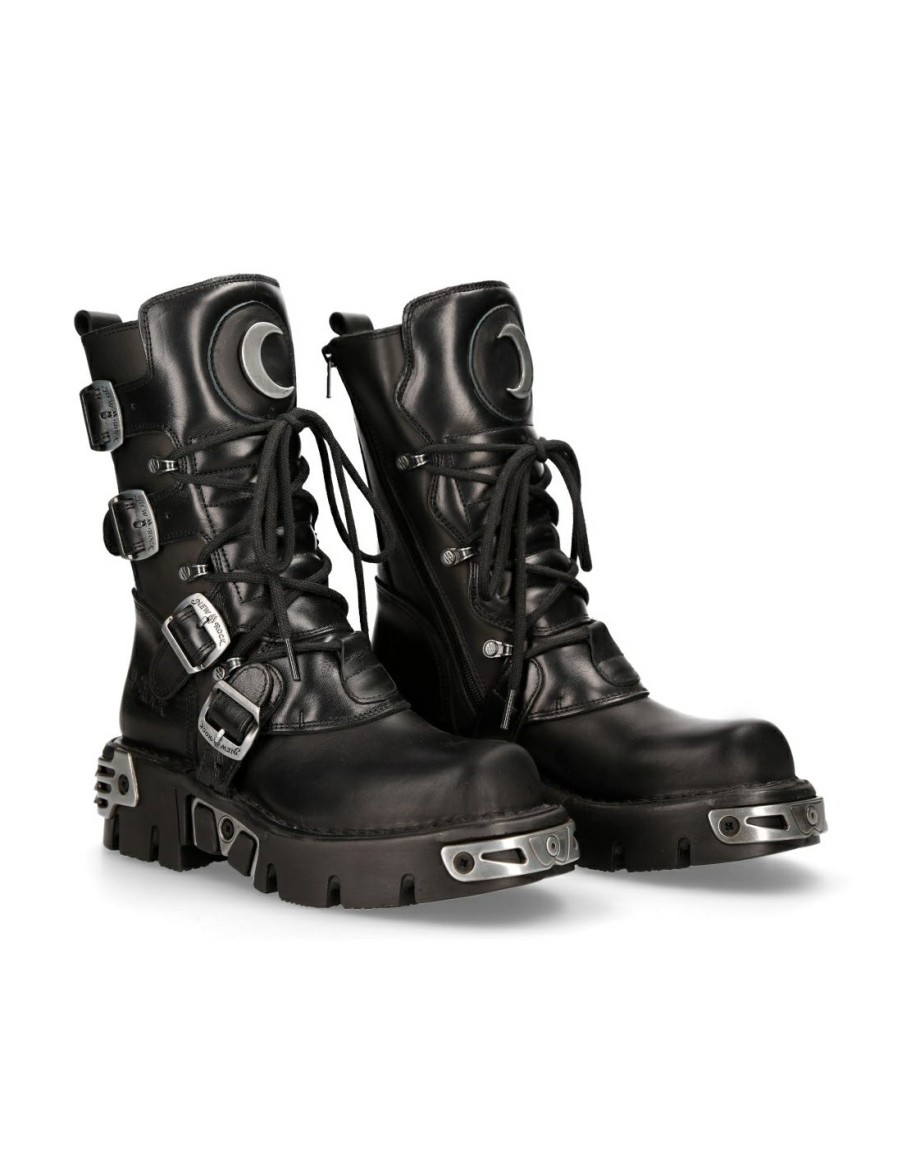 Femmes New Rock | Boot Black Reactor M-373Luna-S1