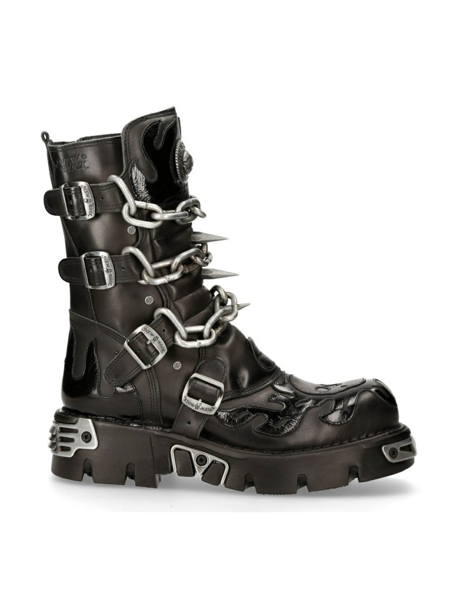 Femmes New Rock | Boot Black Reactor M-727-S5