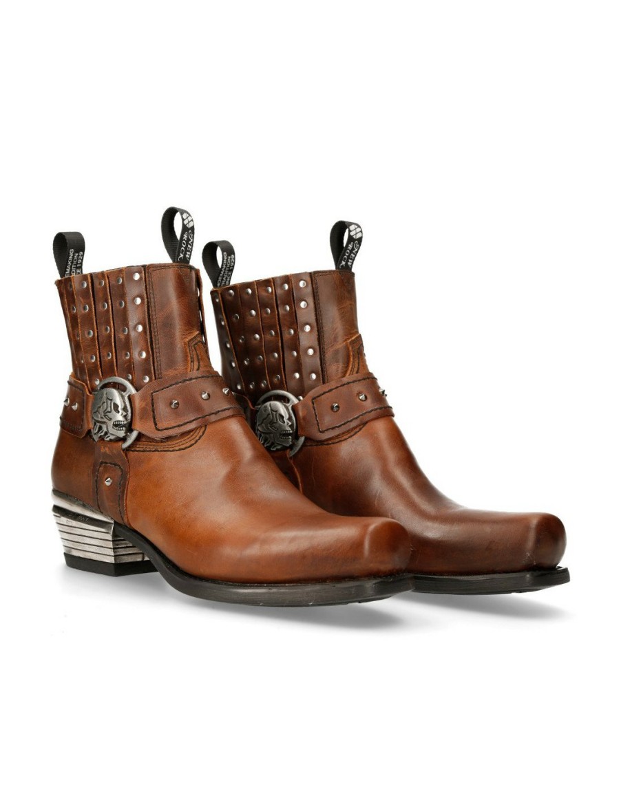 Hommes New Rock | Ankle Boot Cuero West M-7959-S5