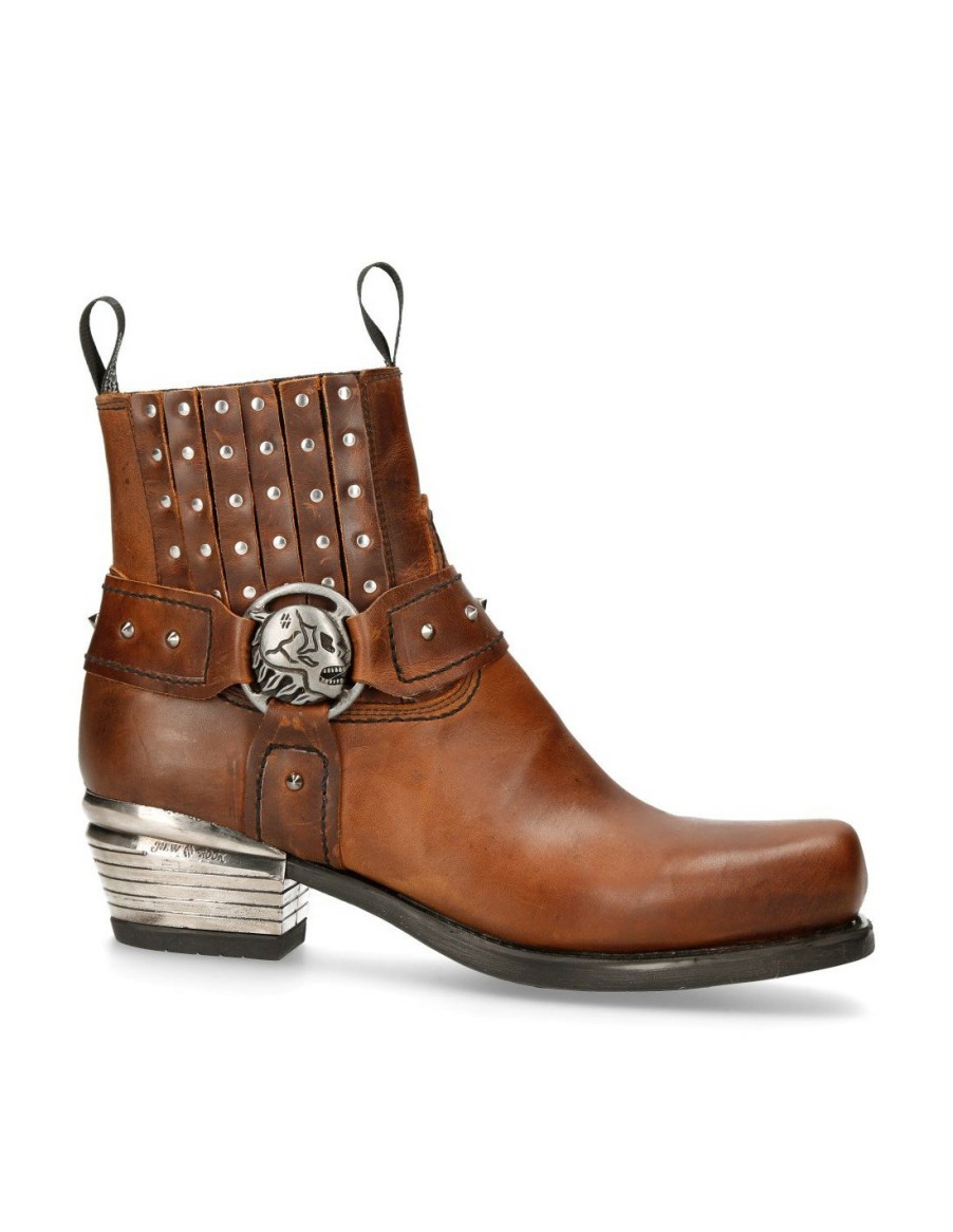 Hommes New Rock | Ankle Boot Cuero West M-7959-S5