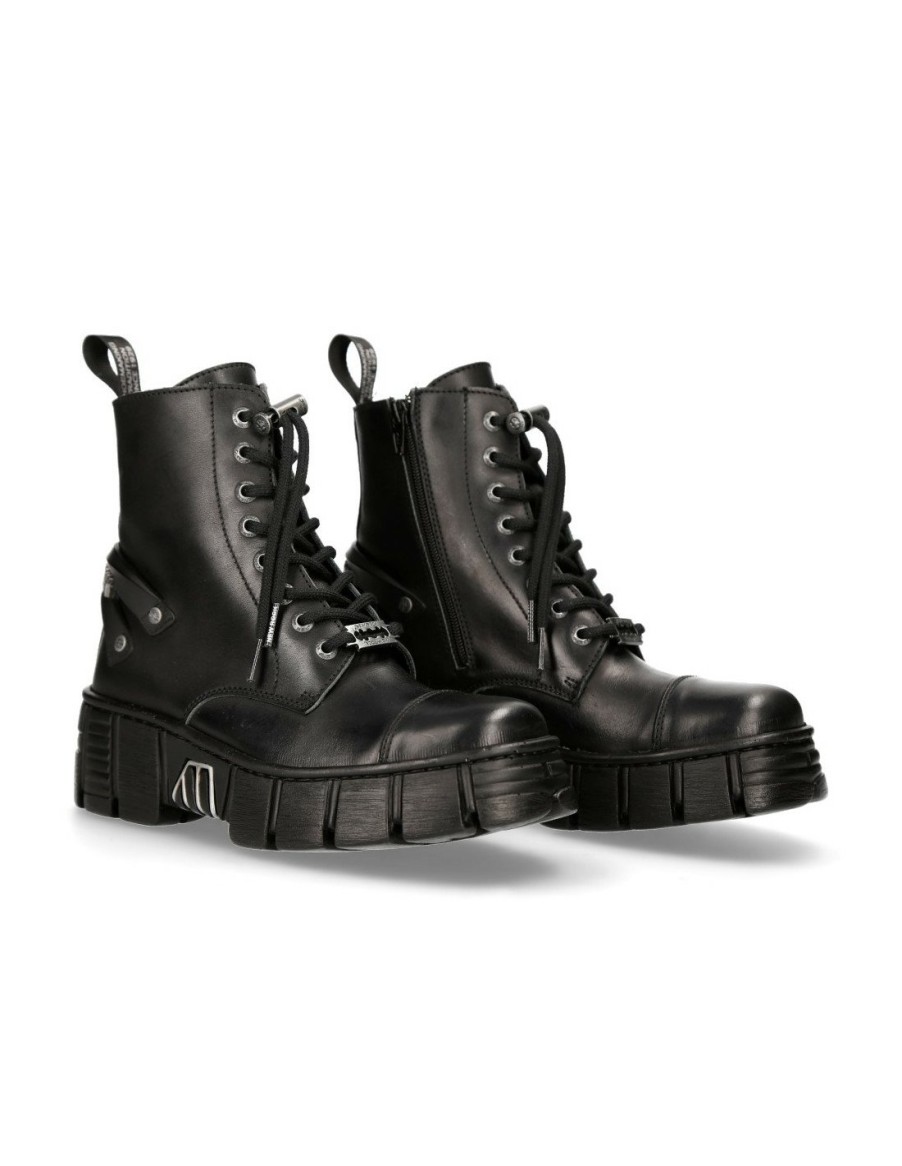 Femmes New Rock | Boot Black Tower M-Wall048-C1