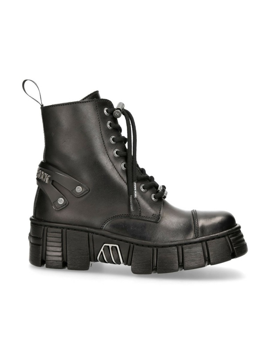 Femmes New Rock | Boot Black Tower M-Wall048-C1