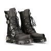 Femmes New Rock | Boot Black Reactor With Laces M-373-S7