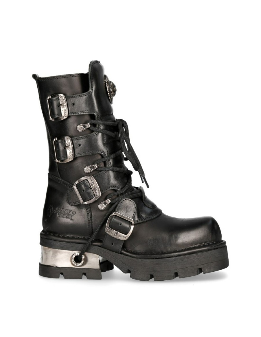 Femmes New Rock | Boot Black Planing M-373-S1