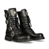 Femmes New Rock | Boot Black Planing With Laces M-1473-S1