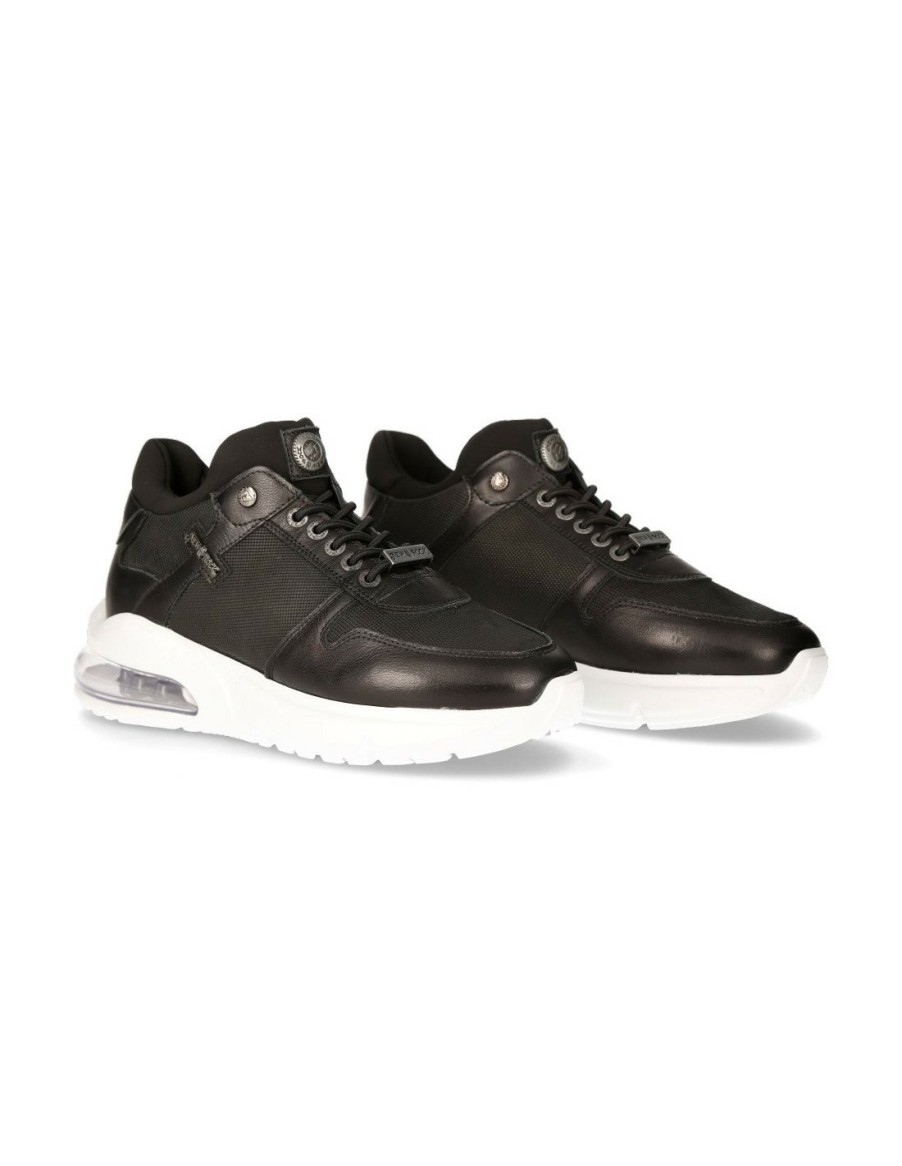 Hommes New Rock | Black Extralight With Laces M-Chrono001-C17