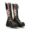 Femmes New Rock | M-Wall210-S1 High Boot Tank With Laces