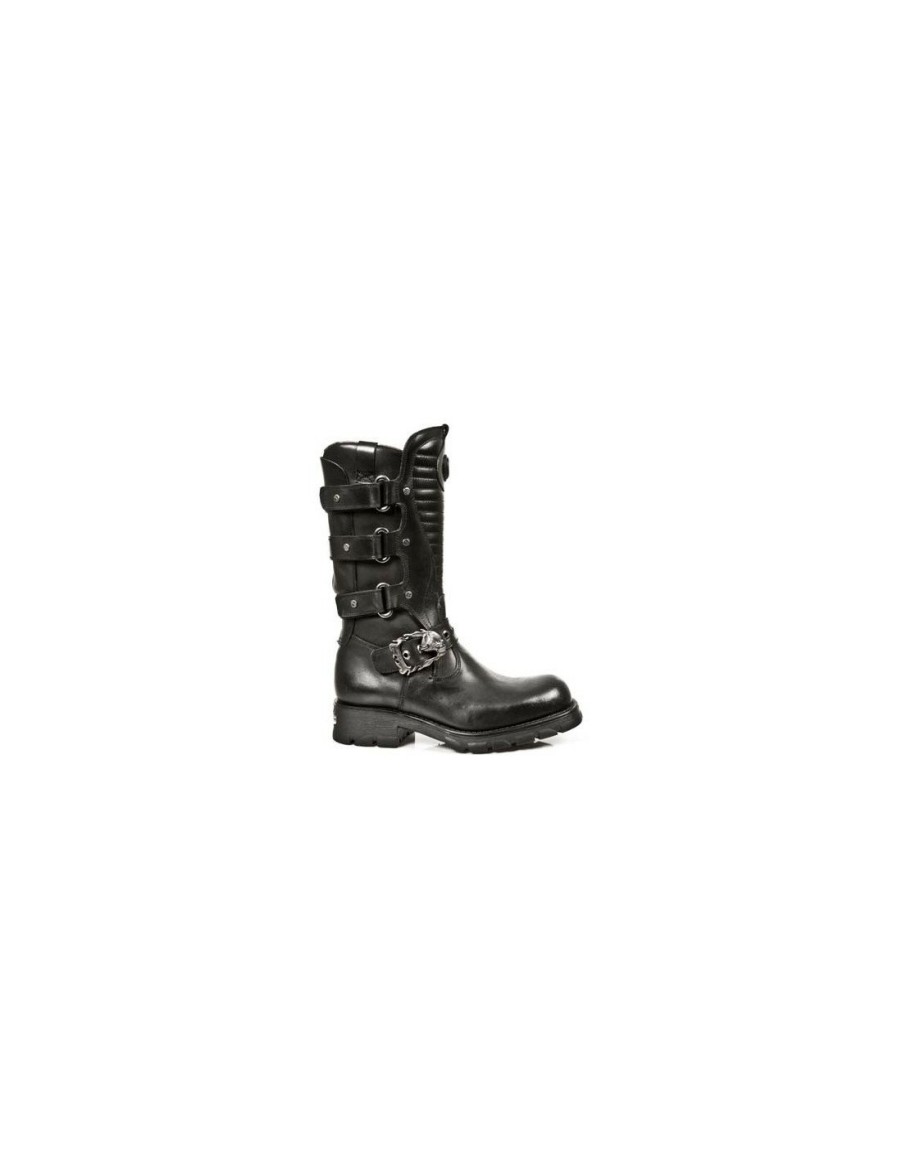 Hommes New Rock | Boot Black Motorcycle M-7604-S1