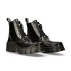 Femmes New Rock | Ankle Boot Black Tower With Laces M-Wall025N-C3