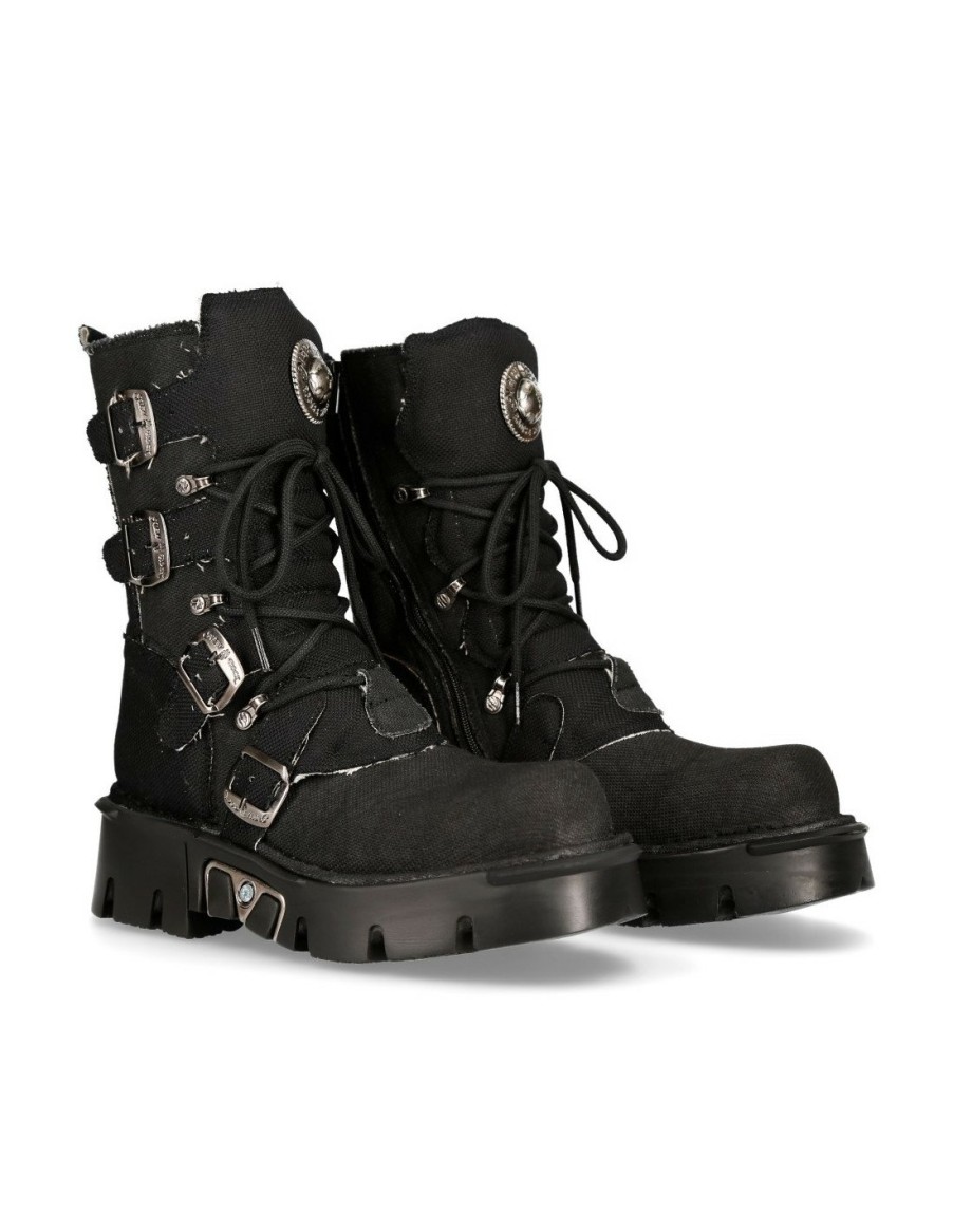 Femmes New Rock | Boot Black Reactor M-1473-Rc1