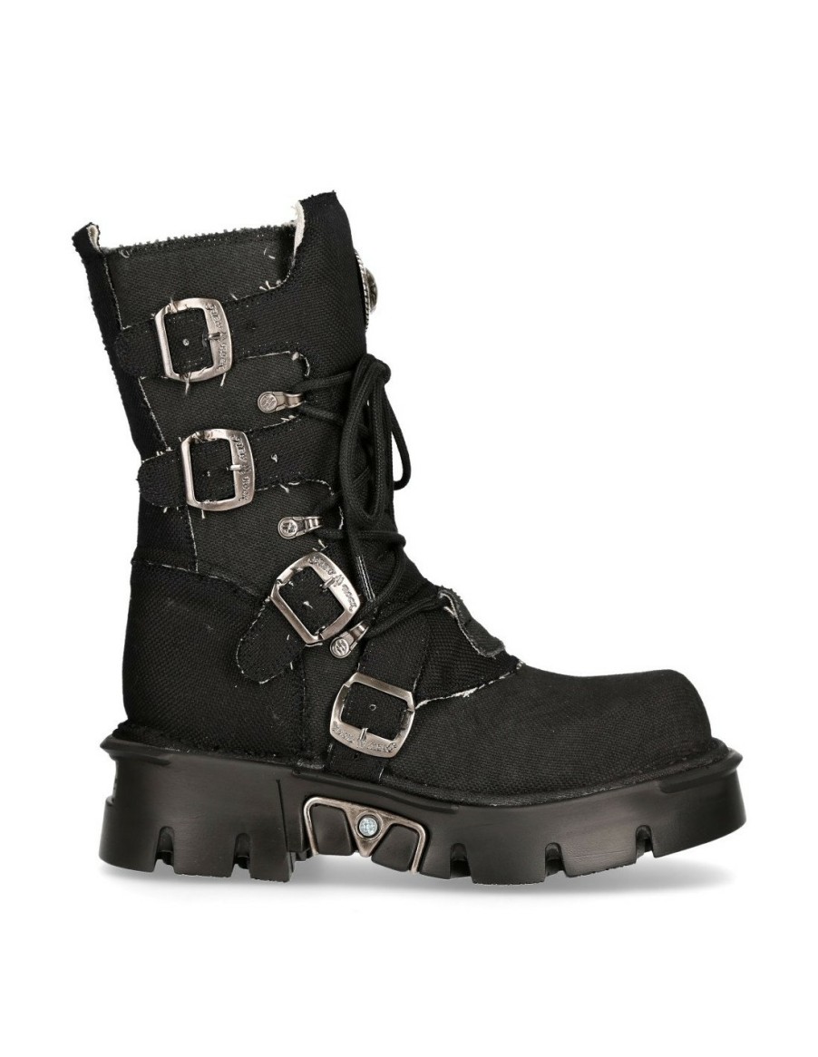 Femmes New Rock | Boot Black Reactor M-1473-Rc1