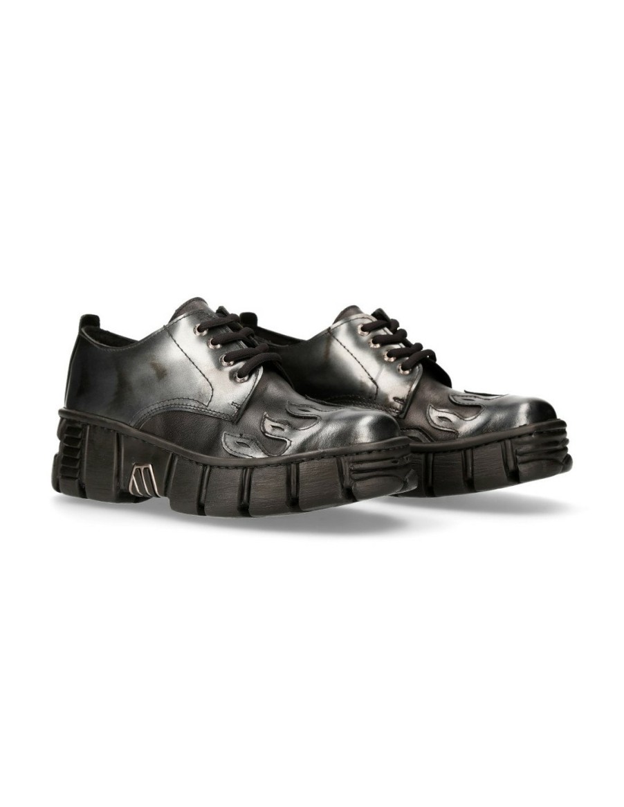 Hommes New Rock | Tower With Laces M-Wall020-C1