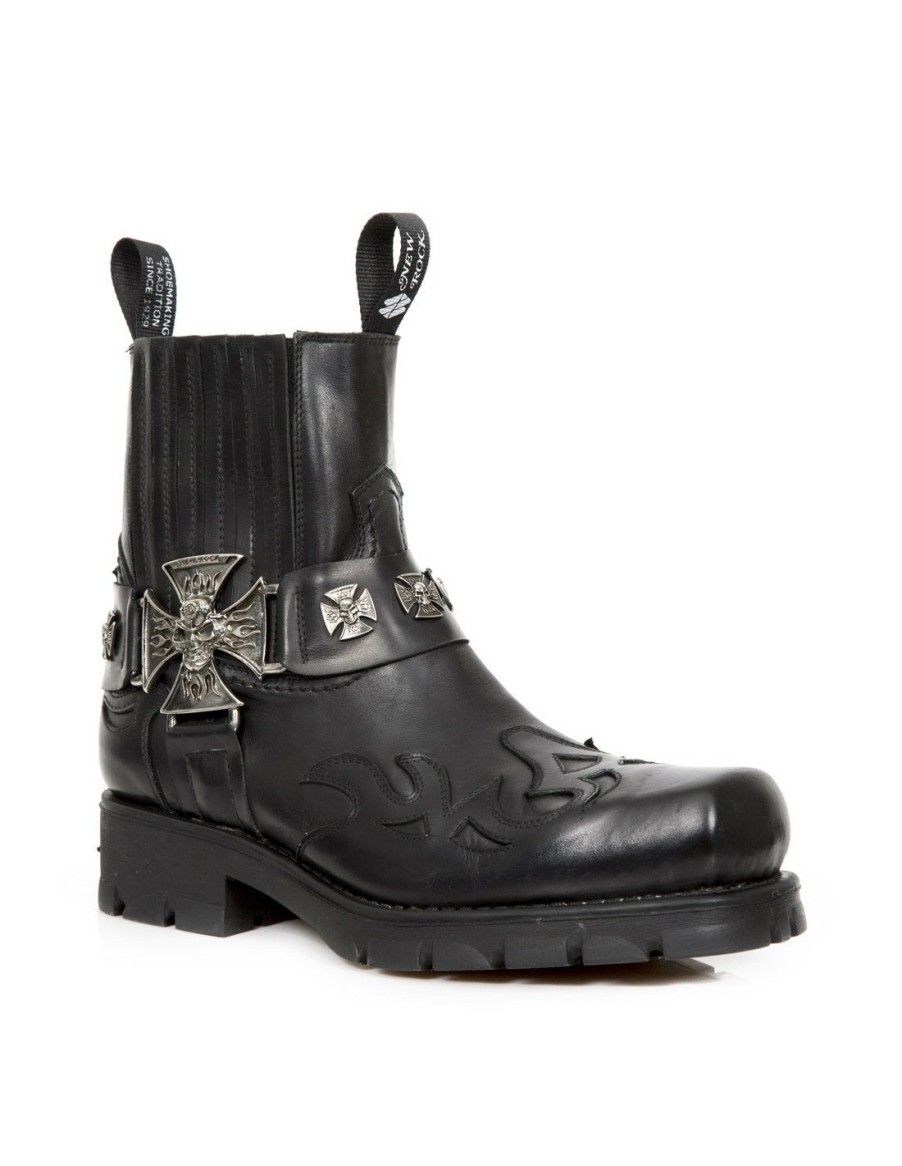 Hommes New Rock | Ankle Boot Motorcycle M-7647-C1