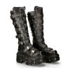 Femmes New Rock | High Boot Black Imperfect M-151-C3