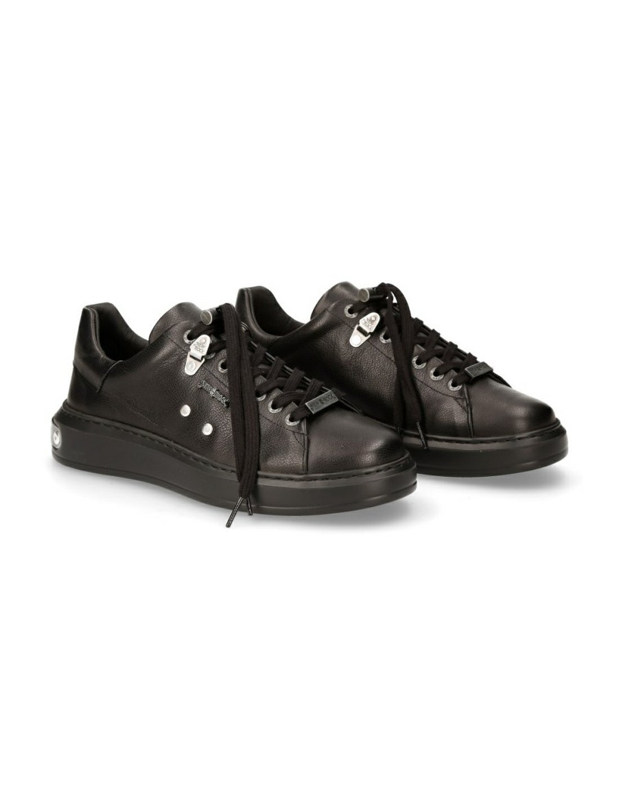 Femmes New Rock | Shoe Black B-Light With Laces M-Pisa101-S51