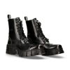 Femmes New Rock | Boot Black Tower With Laces M-Wall126N-C1