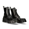 Femmes New Rock | Boot Black Tower With Laces M-Wall026N-C5