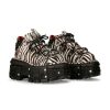 Femmes New Rock | Ankle Boot Animal Print Imperfect Tank With Laces M-Met011-C10