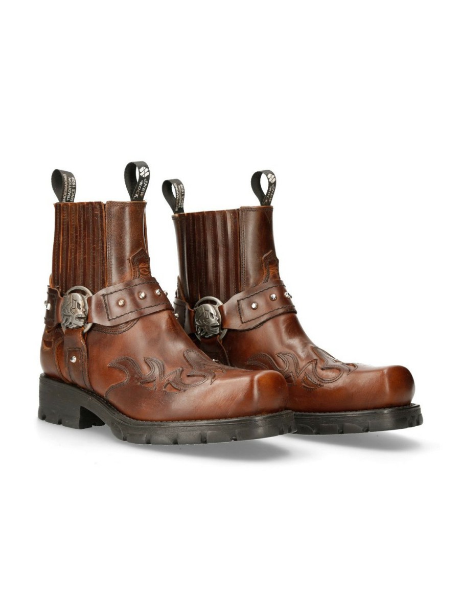 Hommes New Rock | Ankle Boot Motorcycle M-7637-C1