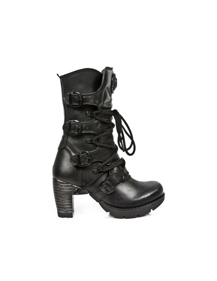 Femmes New Rock | Boot Black M-Tr003-C9