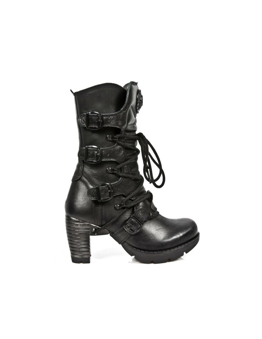 Femmes New Rock | Boot Black M-Tr003-C9