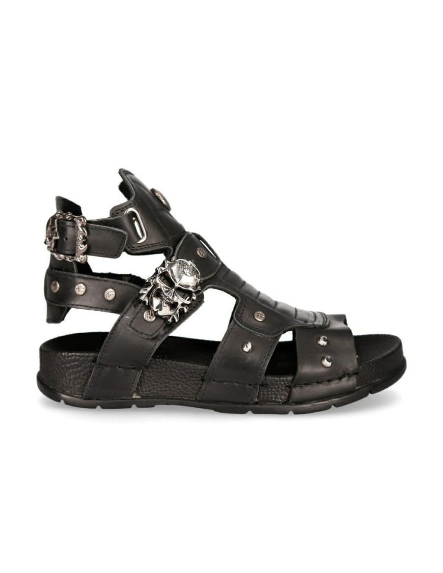 Hommes New Rock | Sandal Black M-Bio17-S1