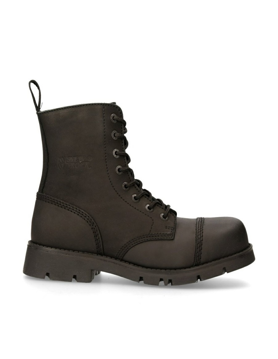 Femmes New Rock | Ankle Boot Black Ranger With Laces M-Ranger008Mt-S3