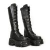 Femmes New Rock | High Boot Imperfect With Laces M-Tank004-C5