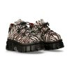 Femmes New Rock | Ankle Boot Animal Print Tower With Laces M-Met011-C9