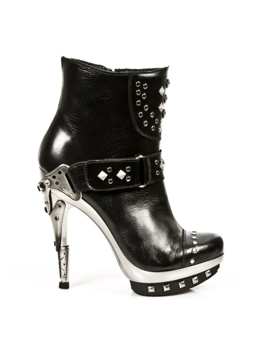 Femmes New Rock | Ankle Boot Black Platf.Acero M-Punk003-C1