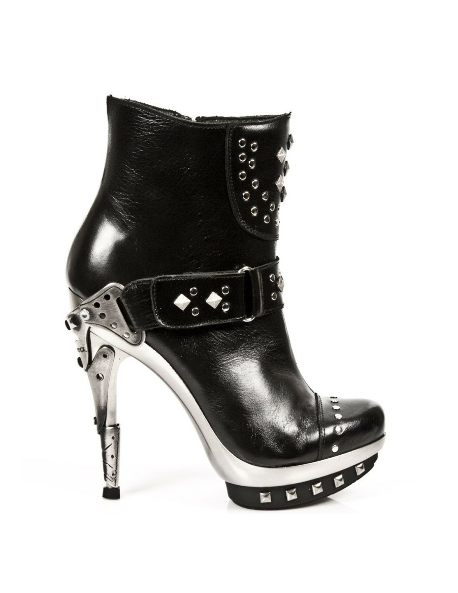 Femmes New Rock | Ankle Boot Black Platf.Acero M-Punk003-C1