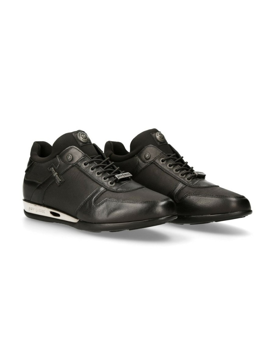 Hommes New Rock | Shoe Black Hybrid With Laces M-Chrono002-C22