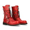 Femmes New Rock | Boot Red Planing With Laces M-1473-S12