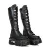 Femmes New Rock | High Boot Black Imperfect With Laces M-Tank004-C1