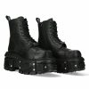 Femmes New Rock | Ankle Boot Black Imperfect With Laces M-Tank083-C1