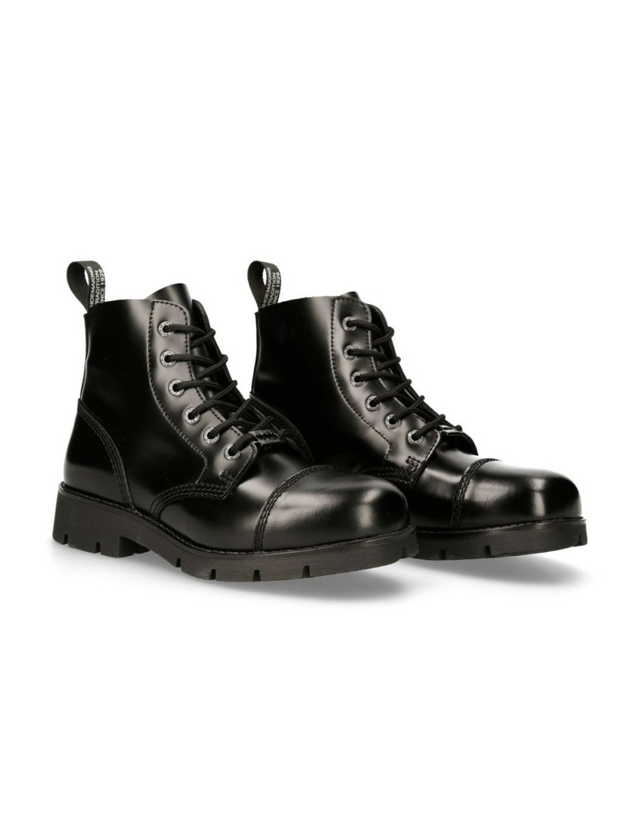 Femmes New Rock | Ankle Boot Black Ranger With Laces M-Ranger006-S2